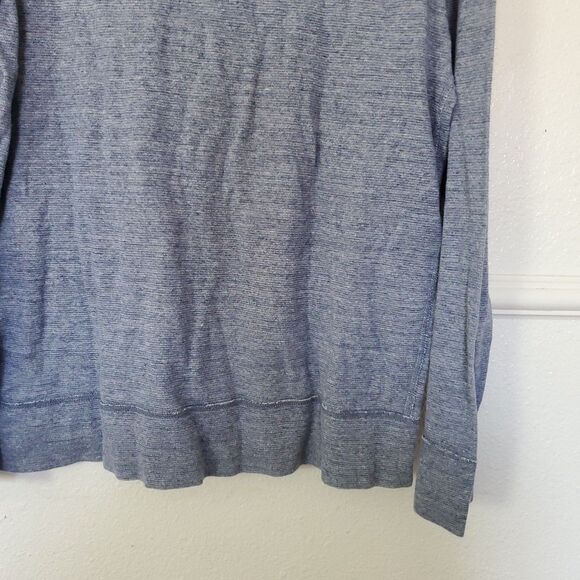 J. Crew Knitted Goods Tee Long Sleeve T-Shirt Heather Blue Color Size Large - Picture 13 of 16